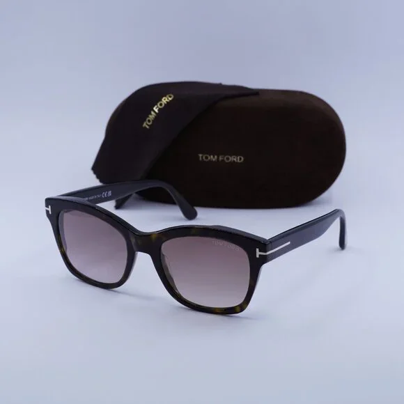 Final Price! Tom Ford Lauren-02 FT0614 52F Havana/Brown Sunglasses